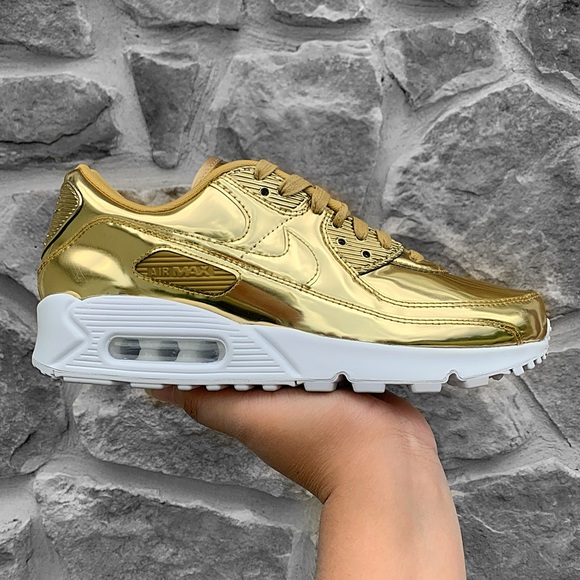 women's air max 90 metallic gold